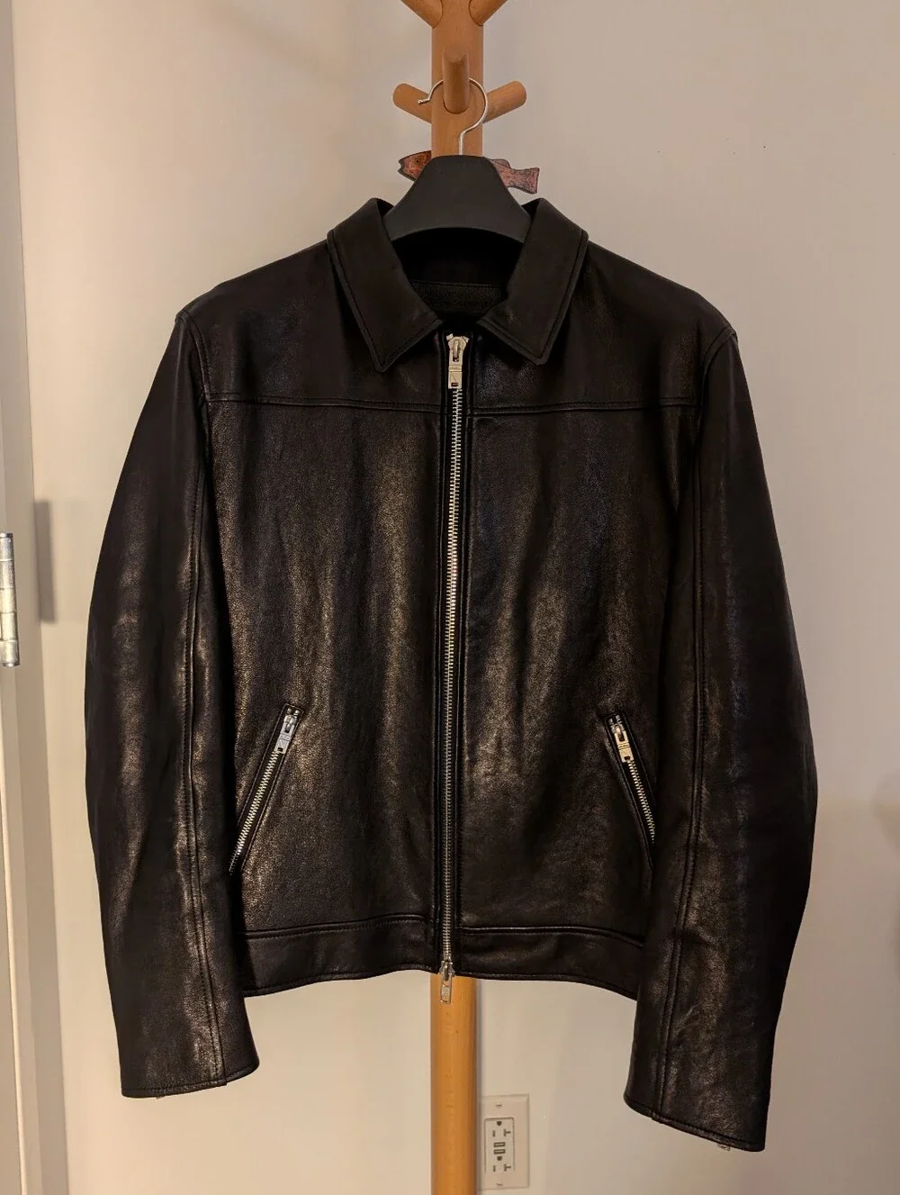 Noir Larmes Men's Black Leather Jacket